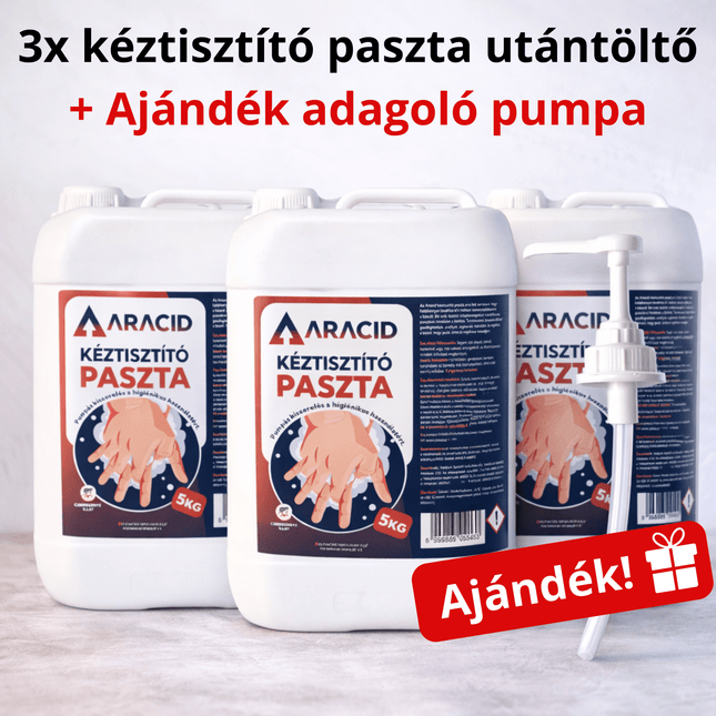 3x Aracid kéztisztító paszta + ajándék - Ipar Market