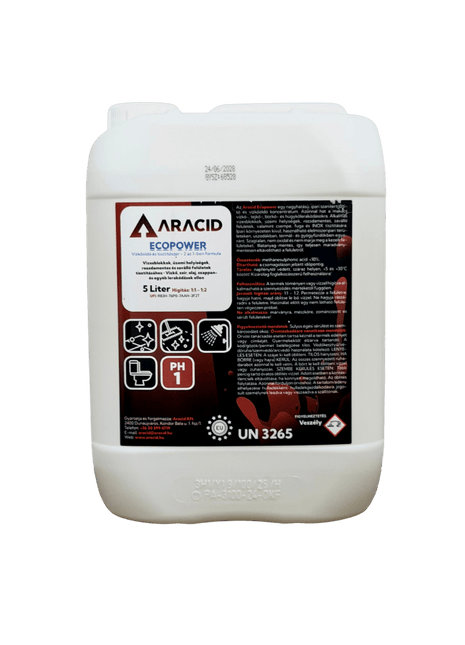 Aracid EcoPower vízkőoldó és tisztítószer 2 az 1-ben – 5 liter - Ipar Market
