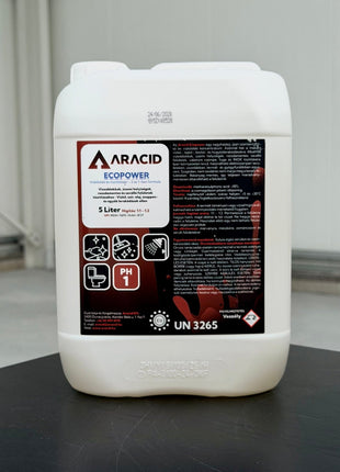 Aracid EcoPower vízkőoldó és tisztítószer 2 az 1-ben – 5 liter - Ipar Market