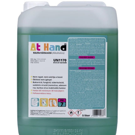 At Hand kézfertőtlenítő 5 liter - ADAGOLÓ UTÁNTÖLTŐ - Aracid