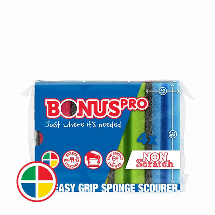 BonusPRO Formázott mosogatószivacs 4db HoReCa - HACCP - Ipar Market