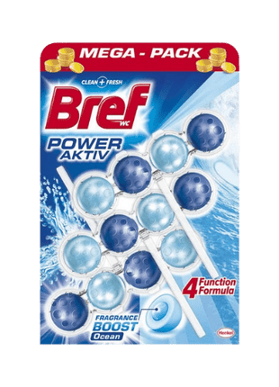 Bref Power Aktív WC tisztító, golyós Mega Pack, 3DB - os 3X50g OCEAN - Ipar Market