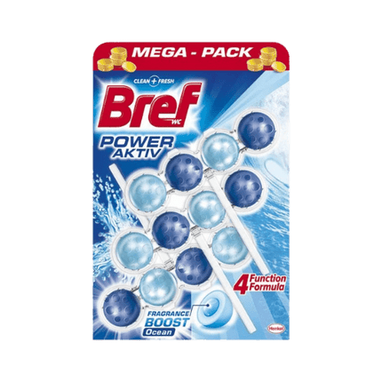 Bref Power Aktív WC tisztító, golyós Mega Pack, 3DB - os 3X50g OCEAN - Ipar Market