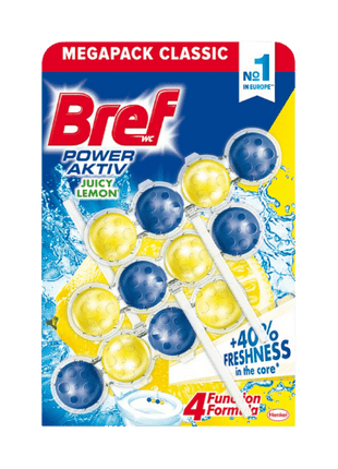 Bref wc tisztító golyós Mega Pack power aktiv 3X50g lemon - Ipar Market