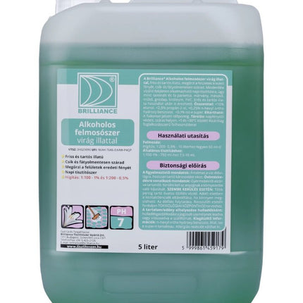 Brilliance® Alkoholos felmosószer virág illattal 5 liter - Ipar Market