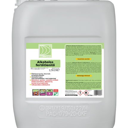Brilliance® Alkoholos fertőtlenítő 20 liter - Aracid