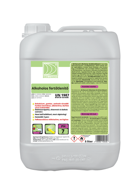Brilliance® Alkoholos fertőtlenítő 5 liter - Aracid