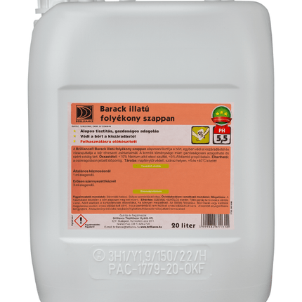 Brilliance® Barack illatú folyékony szappan 20 liter - Aracid