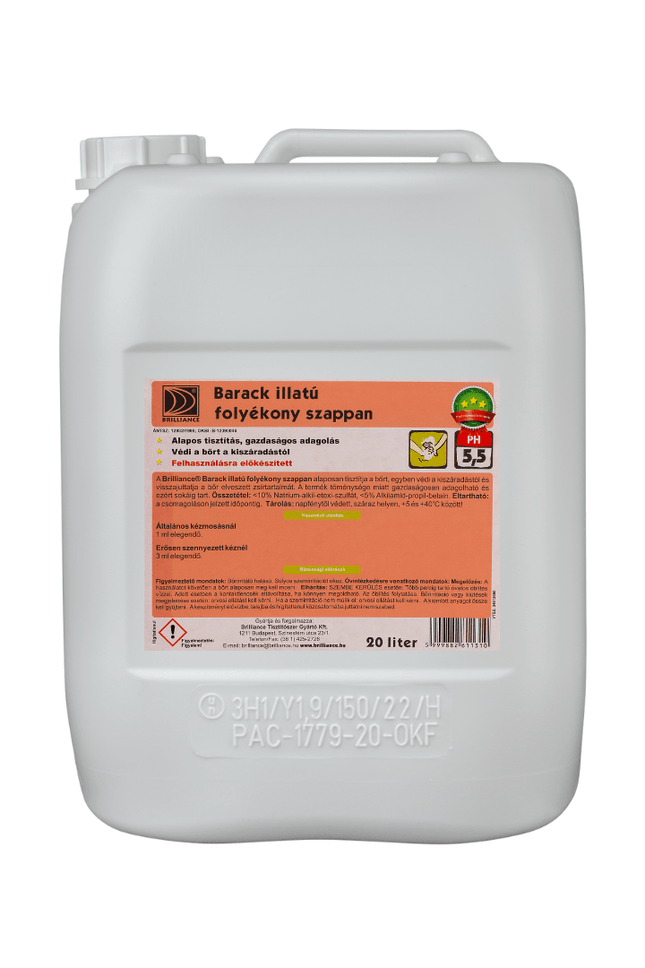 Brilliance® Barack illatú folyékony szappan 20 liter - Aracid