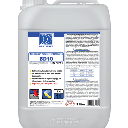 Brilliance® Felületfertőtlenítő BD10 - 5 liter - Ipar Market