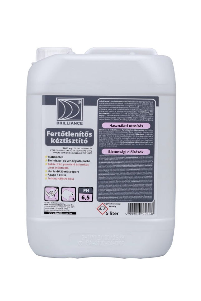Brilliance® Fertőtlenítős kéztisztító 5 liter - Ipar Market