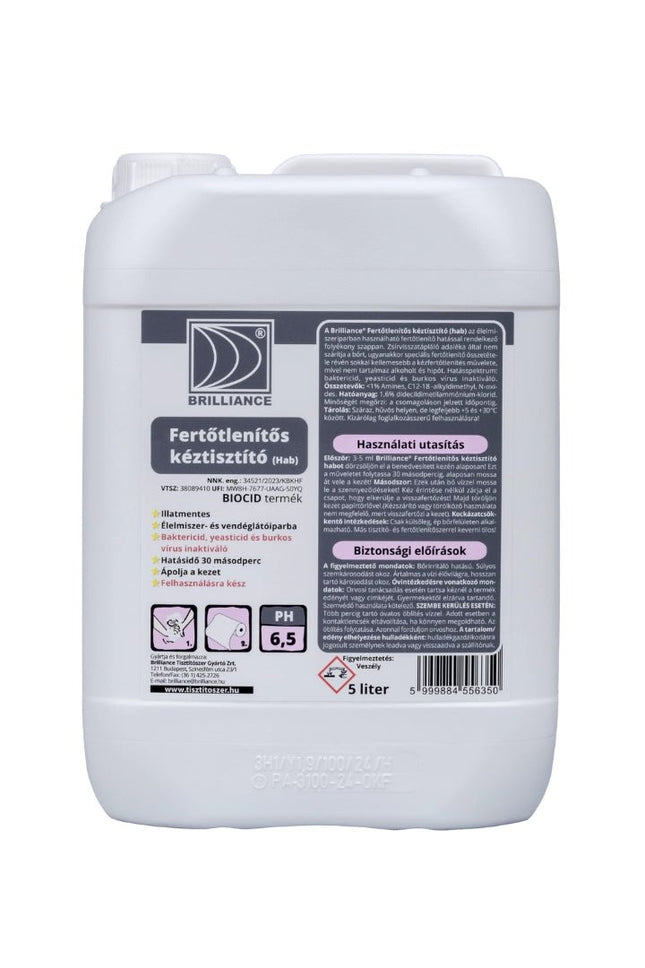 Brilliance® Fertőtlenítős kéztisztító hab 5 liter - Ipar Market