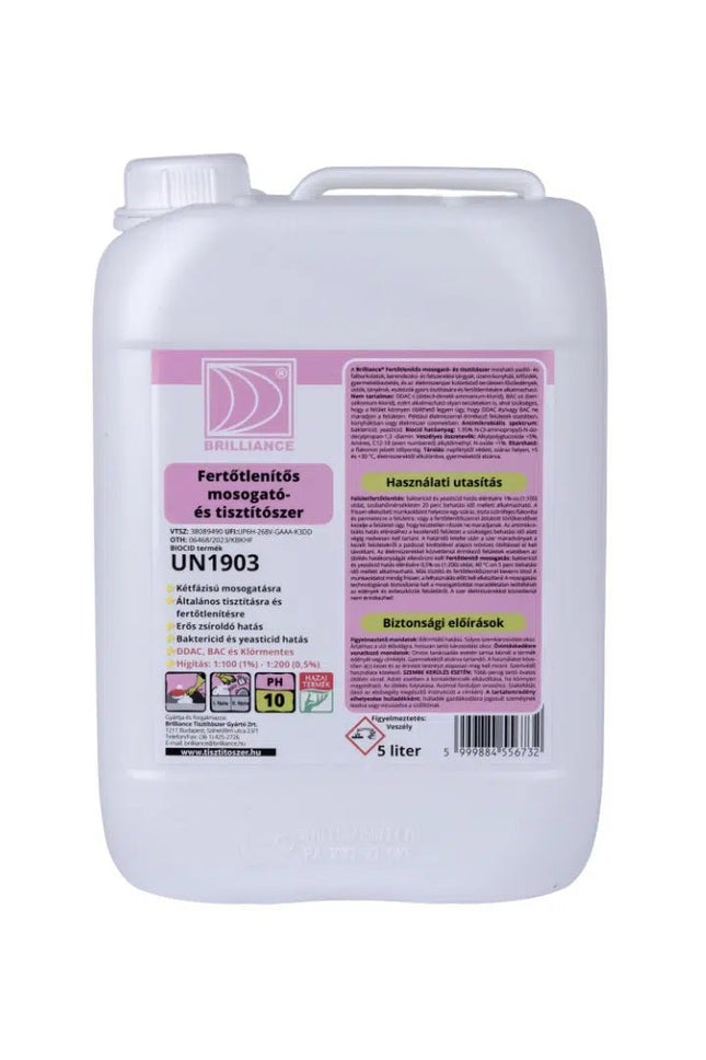 Brilliance® Fertőtlenítős mosogató - és tisztítószer 5 liter - Ipar Market