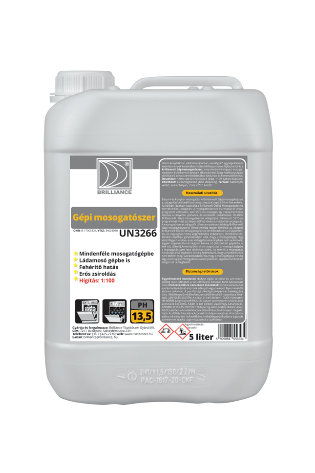 Brilliance® Gépi mosogatószer 5 liter - Aracid