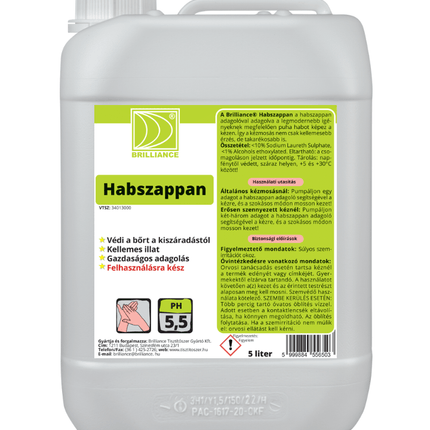 Brilliance® Habszappan 5 liter - Aracid