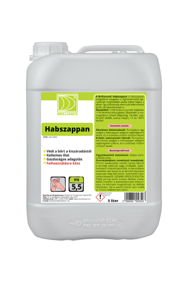 Brilliance® Habszappan 5 liter - Aracid