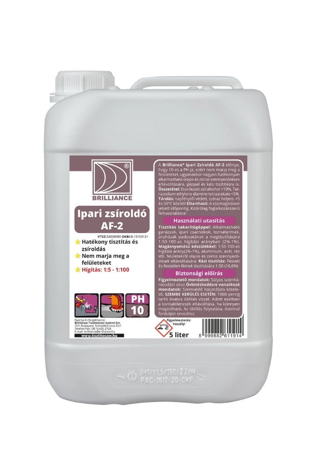 Brilliance® Ipari zsíroldó AF - 2 5 liter - Ipar Market