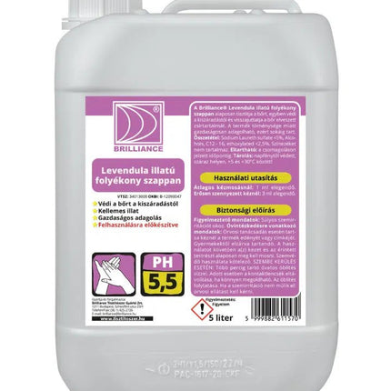 Brilliance® Levendula illatú folyékony szappan 5 liter - Ipar Market