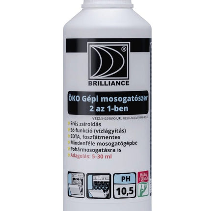 Brilliance® ÖKO Gépi mosogatószer 2 az 1 - ben 1 liter - Aracid