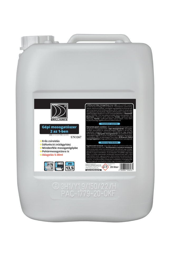 Brilliance® ÖKO Gépi mosogatószer 2 az 1 - ben 20 liter - Aracid