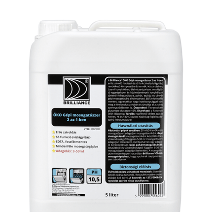 Brilliance® ÖKO Gépi mosogatószer 2 az 1 - ben 5 liter - Aracid