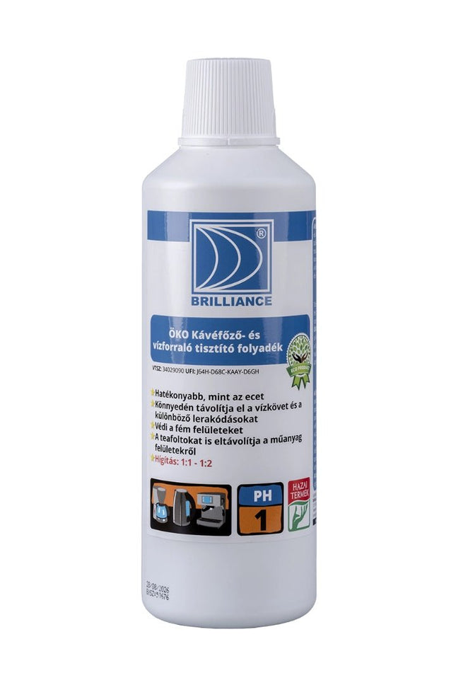 Brilliance® ÖKO Kávéfőző és Vízforraló tisztító folyadék 1 liter - Ipar Market