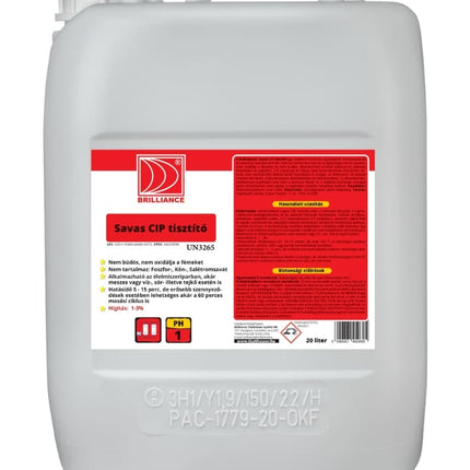 Brilliance® Savas CIP tisztító 20 liter - Ipar Market