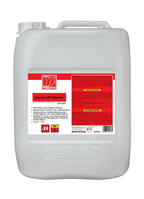 Brilliance® Savas CIP tisztító 20 liter - Ipar Market