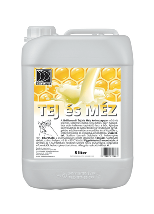 Brilliance® Tej és Méz krémszappan 5 liter - Ipar Market