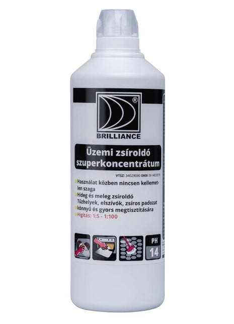 Brilliance® Üzemi zsíroldó szuperkoncentrátum 1 liter - Ipar Market