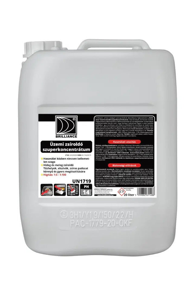 Brilliance® Üzemi zsíroldó szuperkoncentrátum 20 liter - Ipar Market
