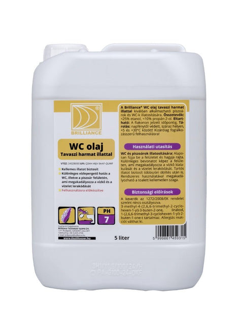 Brilliance® WC olaj tavaszi harmat illattal 5 liter - Ipar Market