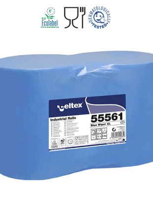 Celtex Blue Wiper XL ipari törlő kék cellulóz, 2 réteg, 1000 lap, 360m, 36x36cm, 2 tekercs/zsugor - Ipar Market