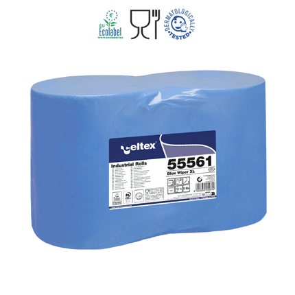 Celtex Blue Wiper XL ipari törlő kék cellulóz, 2 réteg, 1000 lap, 360m, 36x36cm, 2 tekercs/zsugor - Ipar Market