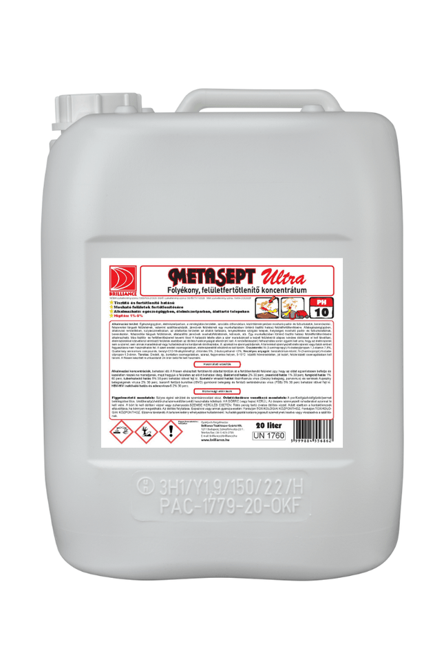 METASEPT ULTRA Folyékony felületfertőtlenítő koncentrátum 20 liter - Ipar Market