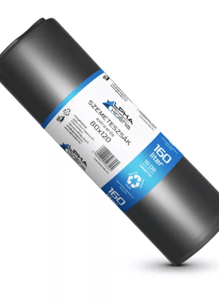 Szemeteszsák fekete 80x120 30mikron 160L 10db/tekercs - Ipar Market
