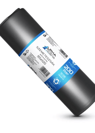 Szemeteszsák fekete 95x120 30mikron 200L 10db/tekercs - Ipar Market